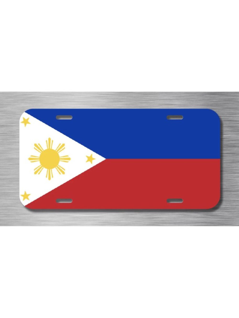 Filipino Philippines Manila Cebu Flag Vehicle License Plate Front Auto Tag NEW